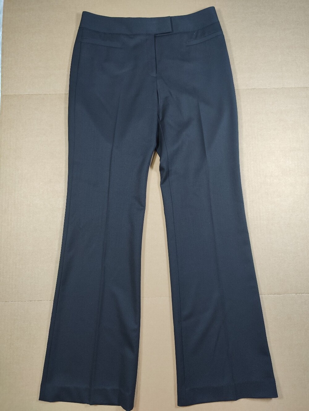 Lafayette 148 New York Wool Black Ultra Wide Dress Pants Size 4